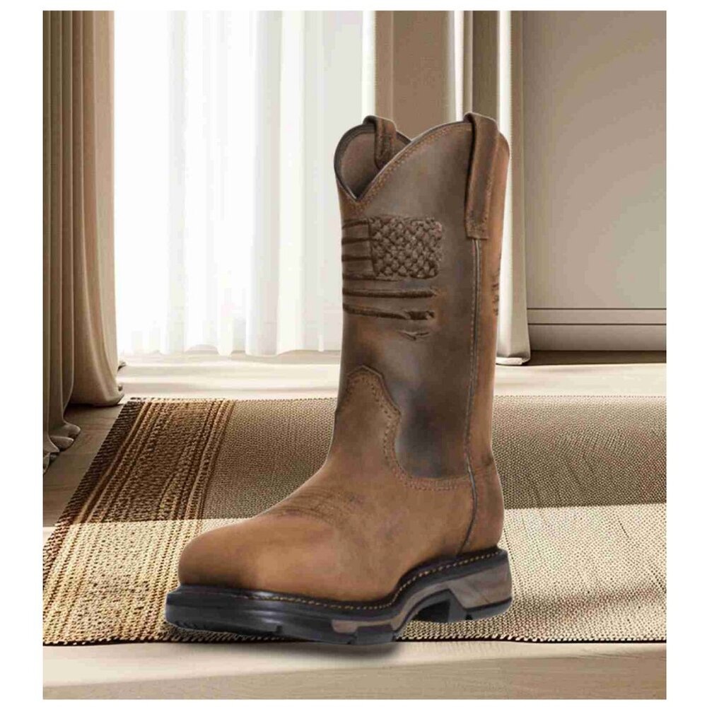 Ariat Mens Rugged Design Waterproof Western Work Boots
